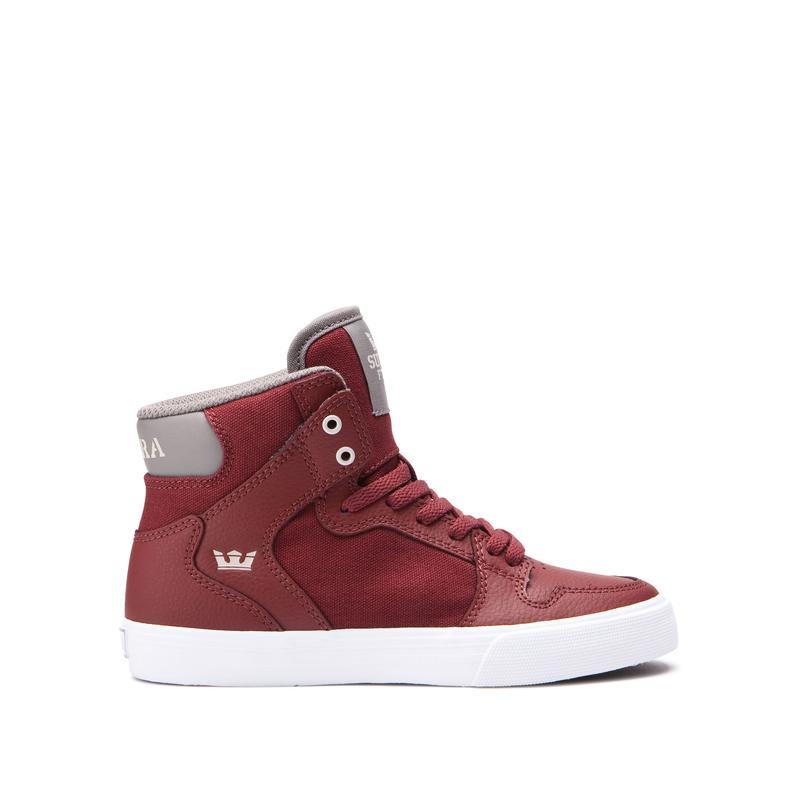 Zapatillas Altas Supra Argentina Niños - VAIDER Burdeos (ZVWFY-2053)